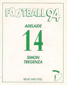 1994 Select AFL Stickers #14 Simon Tregenza Back